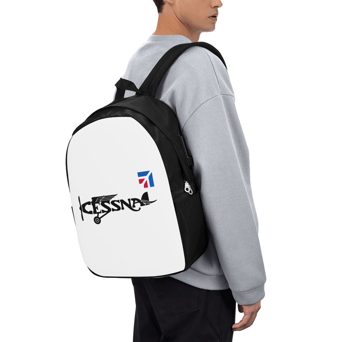 Women Bags For Laptop - セスナロゴバックパック旅行ノートブックバッグコンピュータ大学生スクールバッグラップトップショルダーバッグ男性女性用