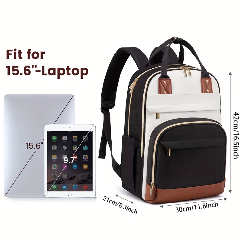 女性用ツートンカラーのノートパソコン用バックパック、防水仕様 - Women Bags For Laptop のレビューと価格
