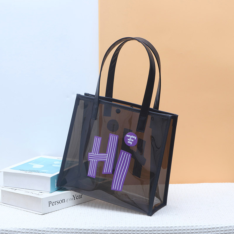 女性用透明PVCトートバッグ 防水 大容量 マイクロクリアデ - Women Bags Lv のレビューと価格