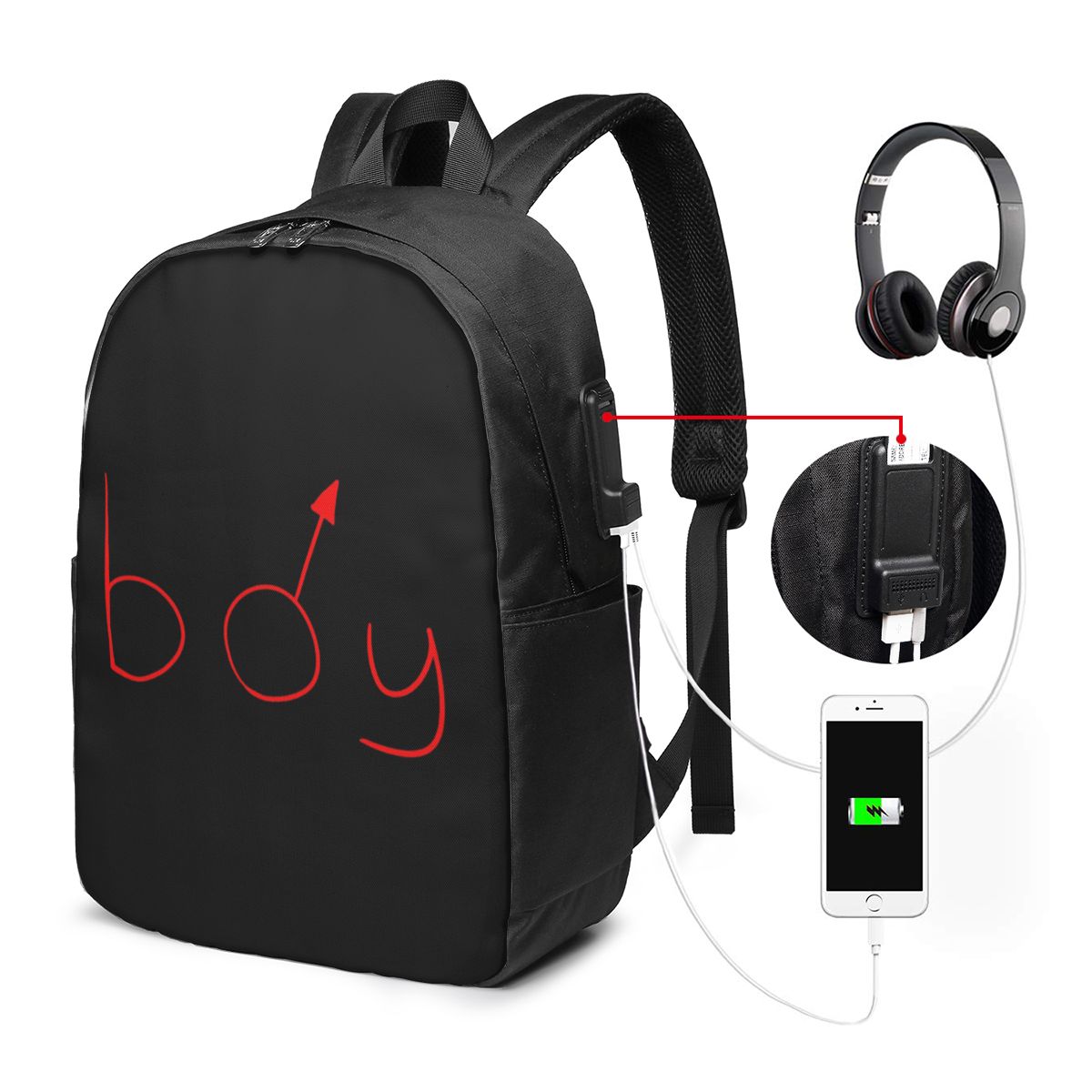 Boymoder 帽子とシャツバックパック旅行ノートブックバ - Women Bags For Laptop のレビューと価格