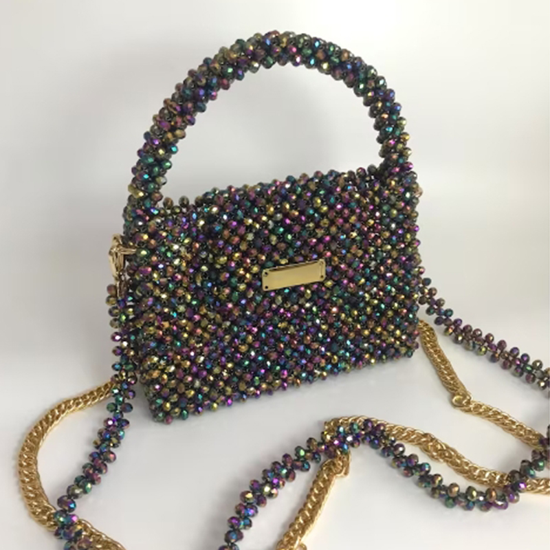 カラフルなビーズのクロスボディバッグ,ハンドバッグ,チェーン - Women Bags Wholesale のレビューと価格